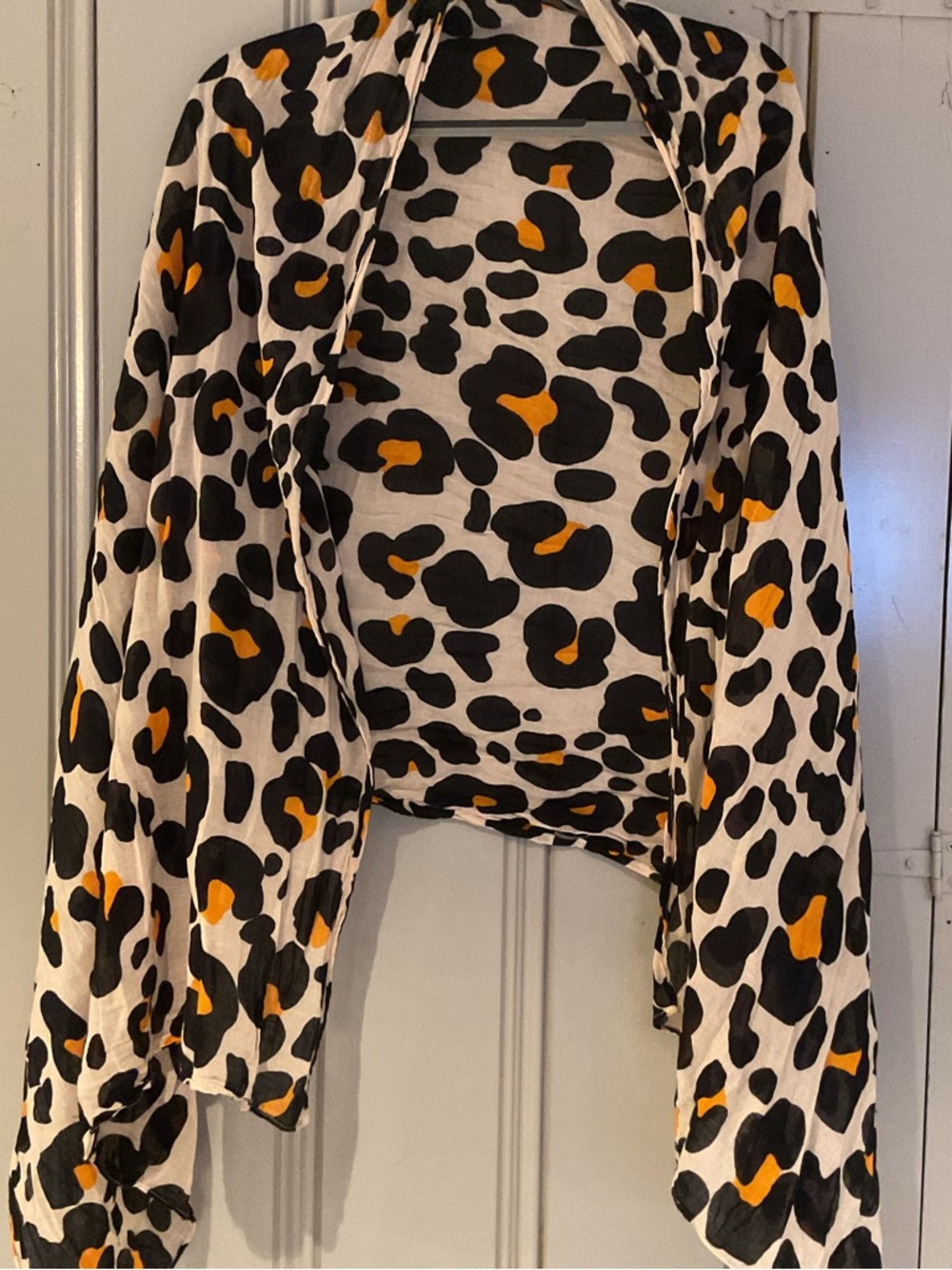 Women's Cream Animal Print Scarf